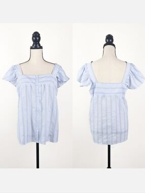 NWT Perch by Blu Pepper Striped Button-Up Top, Size 1XL